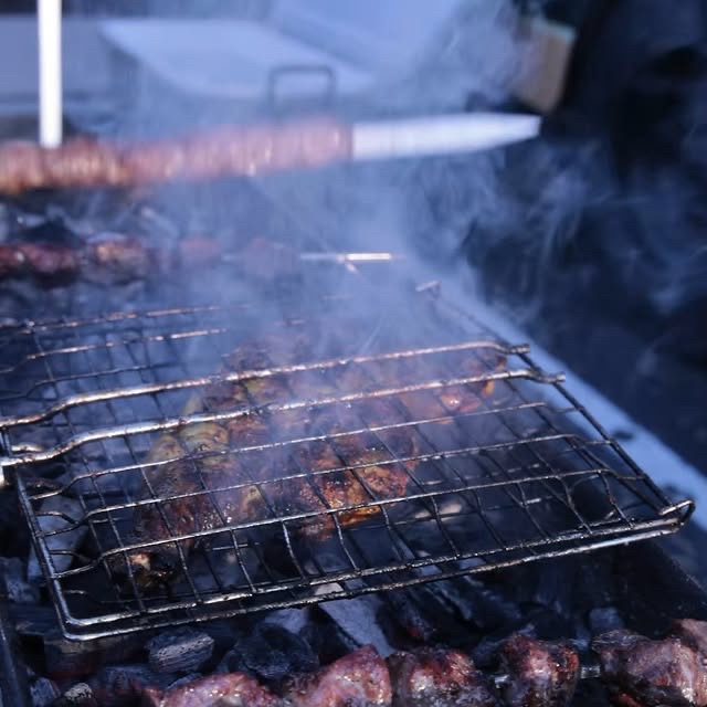 Charcoal grilling for a crowd